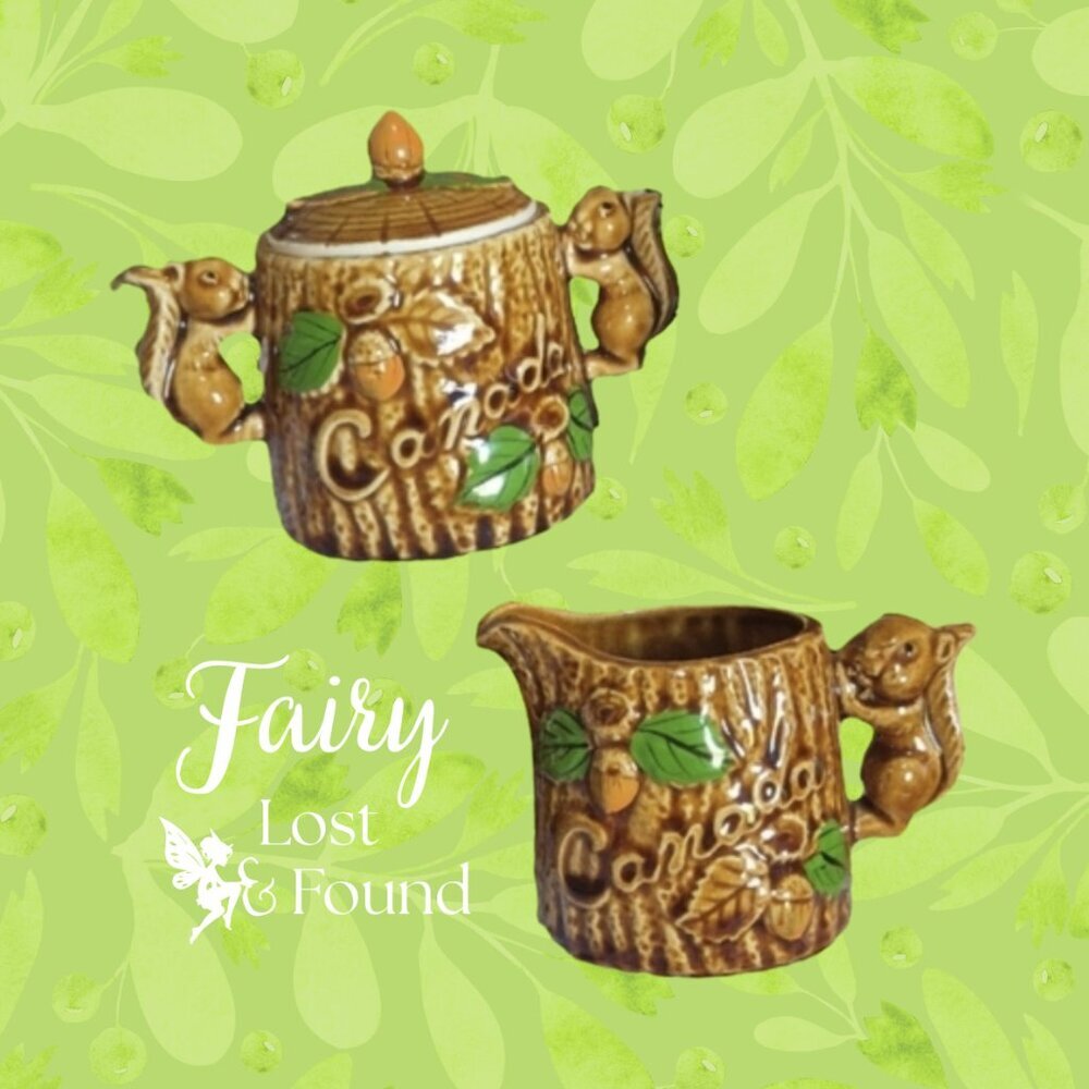Vintage Squirrels Sugar bowl & Creamer